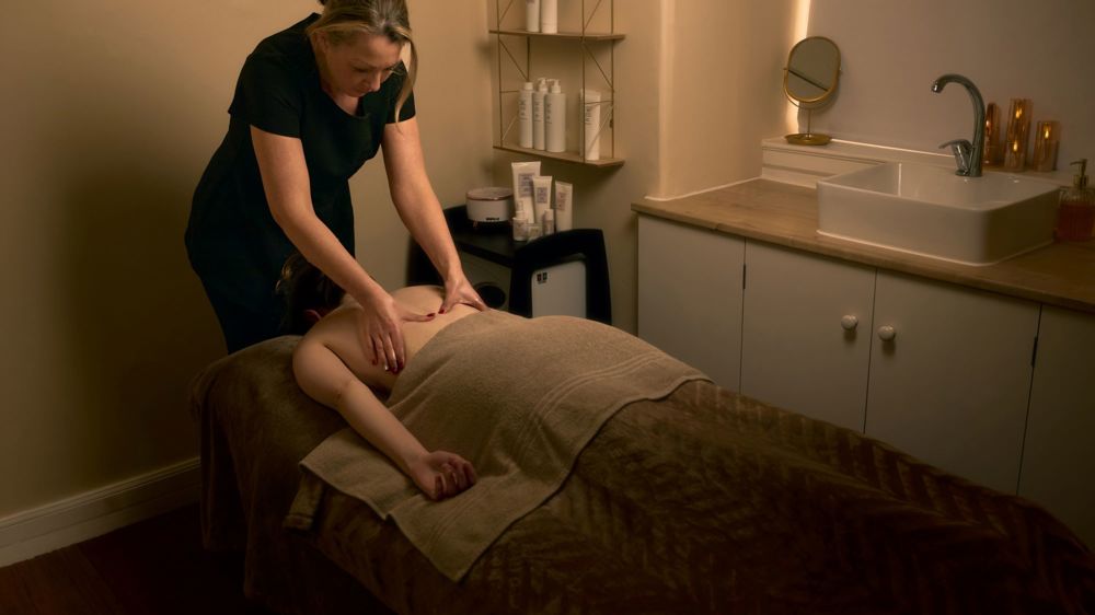 Back massage at the Spa at Peebles Hydro